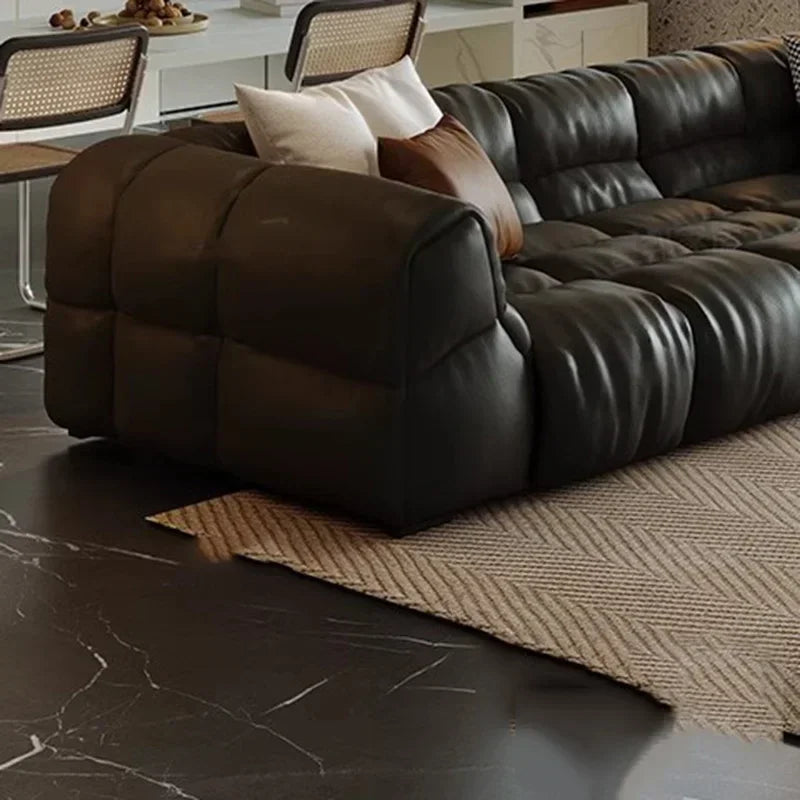 Puff Leather Sofa Bedrooms Comfortable Reclining Luxury Designer Lazy Sofa Modern Minimalist Sofy Do Salonu Home...