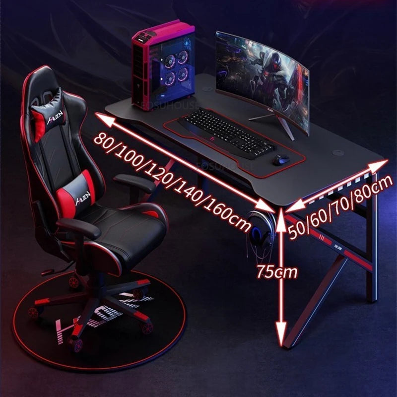 Modern Manmade Board Computer Desk Office Furniture Gaming Tables Household Upscale Luxury Multifonction Esports Table h