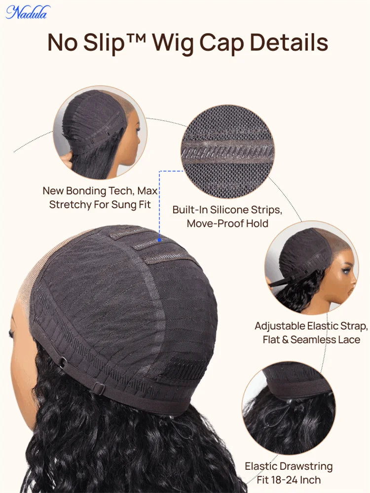 Nadula Burmese Curly Glueless Wig with Finger Coils End Chestnut Brown Ombre 7x5 Pre Cut HD Transparent Lace Pre...