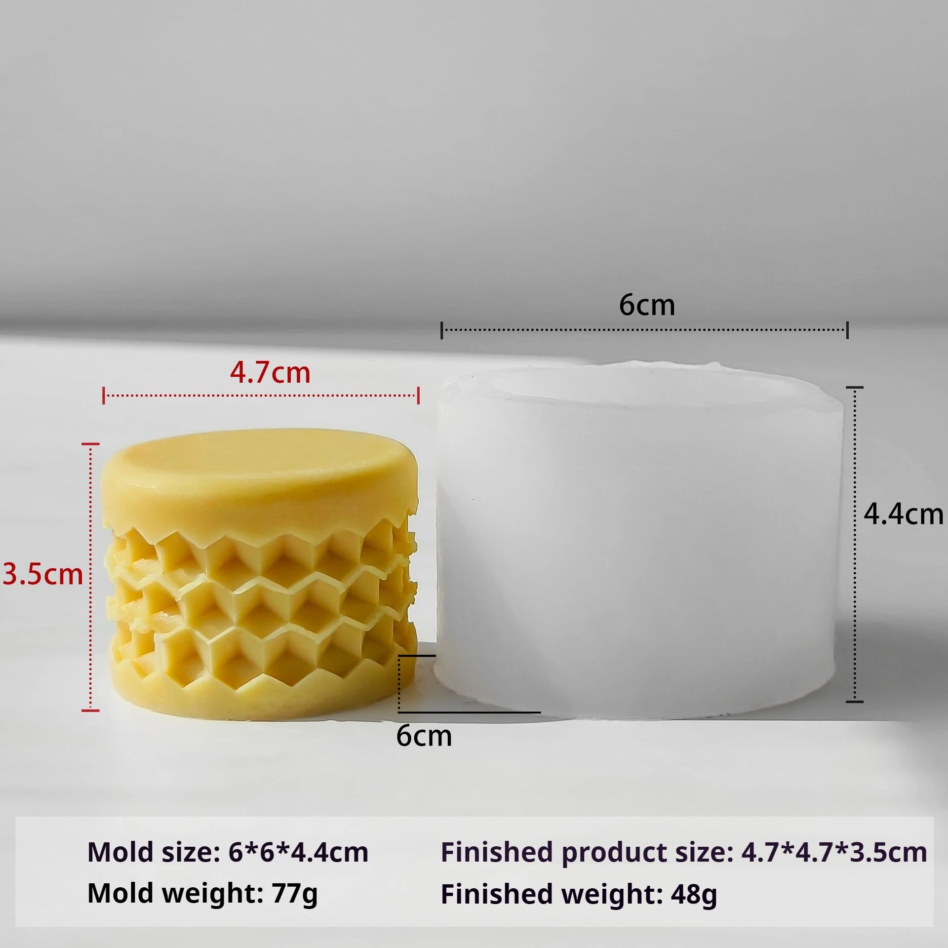 3D Silicone Candle Soap Mold Handmade DIY Plaster Sculpture Honeycomb Cylinder Homemade Scented Aromatherapy Gifts silicone mold