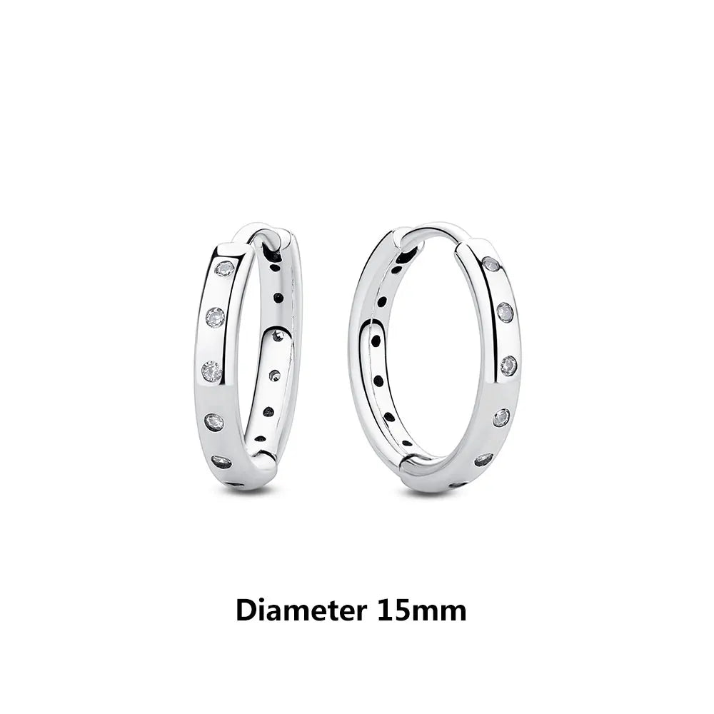 Original 925 Sterling Silver Earrings 2026 Stud Hoop Crystal Earings For Women Rose Gold Crown Heart Infinity Bee Earing...
