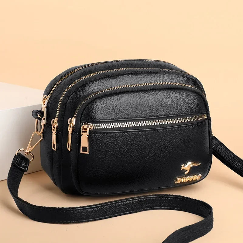 High Quality Soft Leather Purse Fashion Women Shoulder Messenger Bag Multi-pocket Wear-resistant Bag Luxury Ladies...