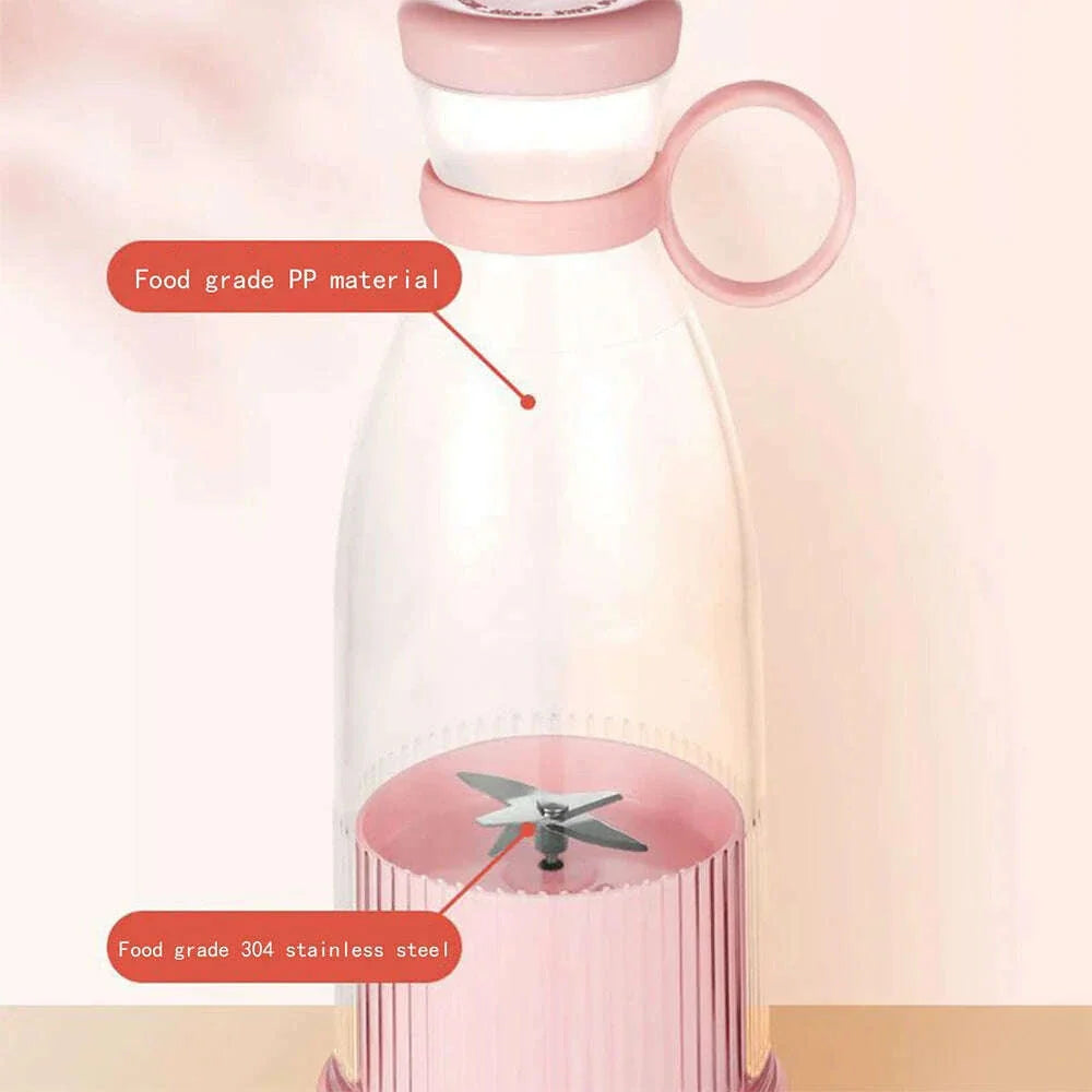 Rechargeable Mixers Fresh Fruit Juicers Blue/Pink Usb Portable Juice Bottle Mini Fast Electric Blender Smoothie Ice Maker