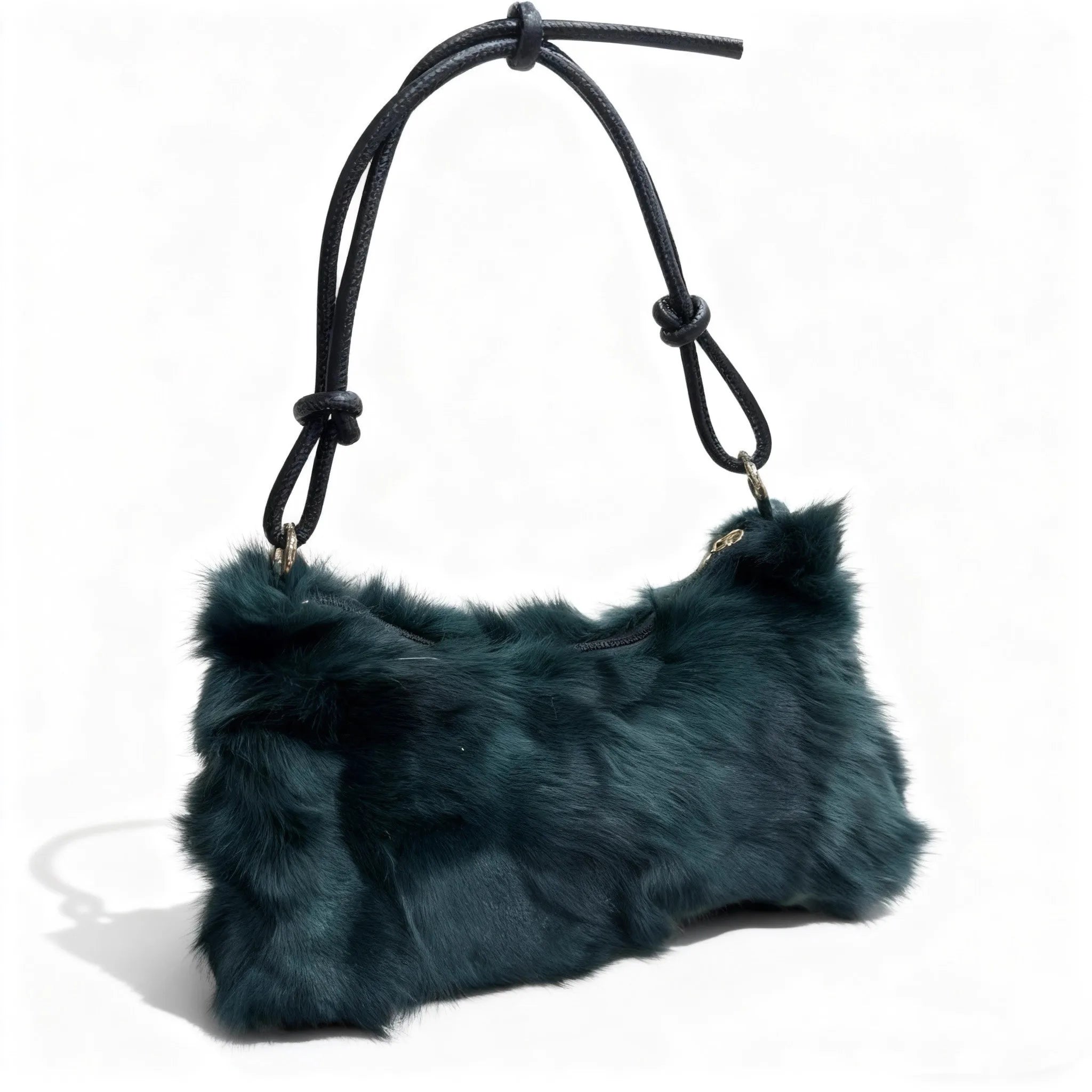 Winter Fox Fur Bag Women's Bag Fashion Handbag Ladies Bags Purses Women Shoulder Bag Real Silver Fox Fur Messenger Bags
