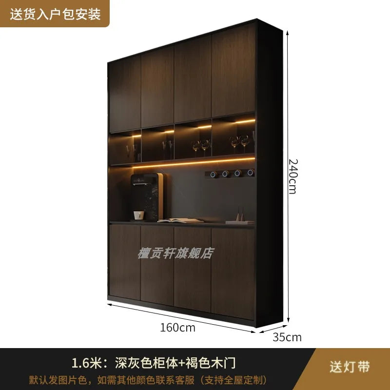 Luxury Wood Cabinets Storage House Container Organizer Living Room Cabinets Display Wine Bookcase Gabinete Trendy Furniture - Kimlud