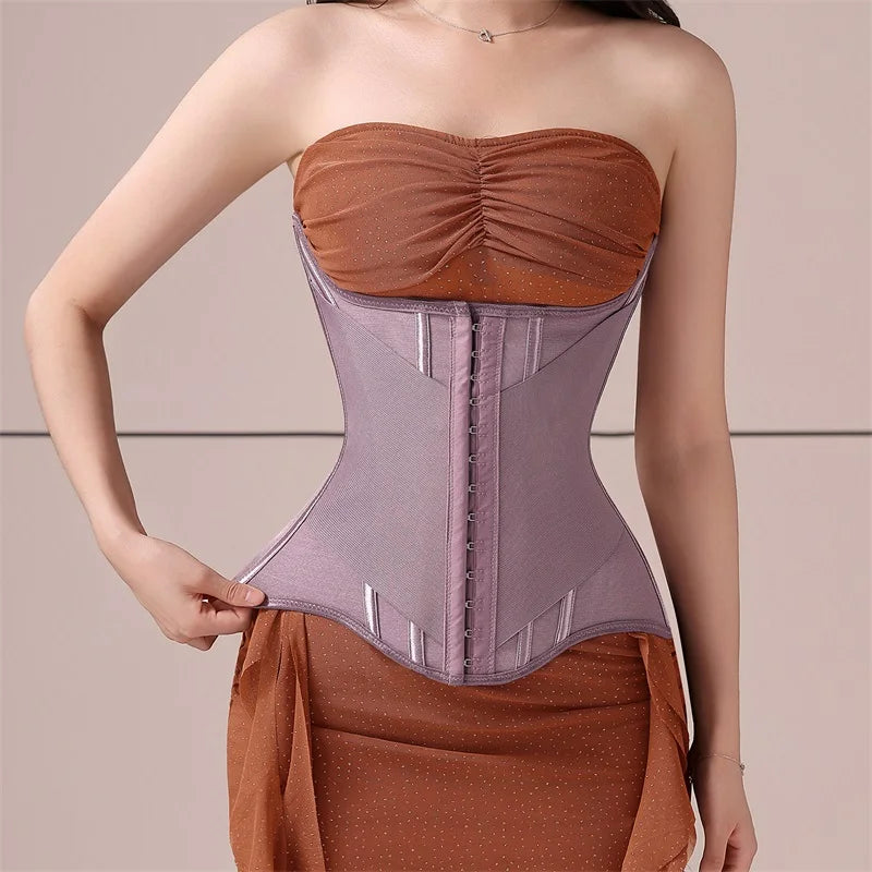 MiiOW U-shaped Waist Trainer Corset Women Buttoned Shapers Breast Lifted Waist Trainer Steel Bone Slimming Woman Body...