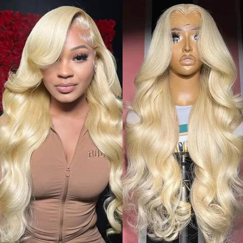 613 Lace Front Wigs Body Wave Lace Front Human Hair Wigs Brazilian 13x6 Blonde HD Lace Frontal Honey Blonde Wigs For Women - Kimlud
