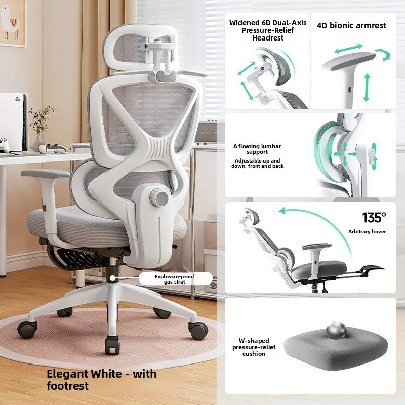 Ergonomic Office Chair with Adjustable Lumbar Support Breathable Reclining Desk Chair for Home Long Sitting Sturdy &...