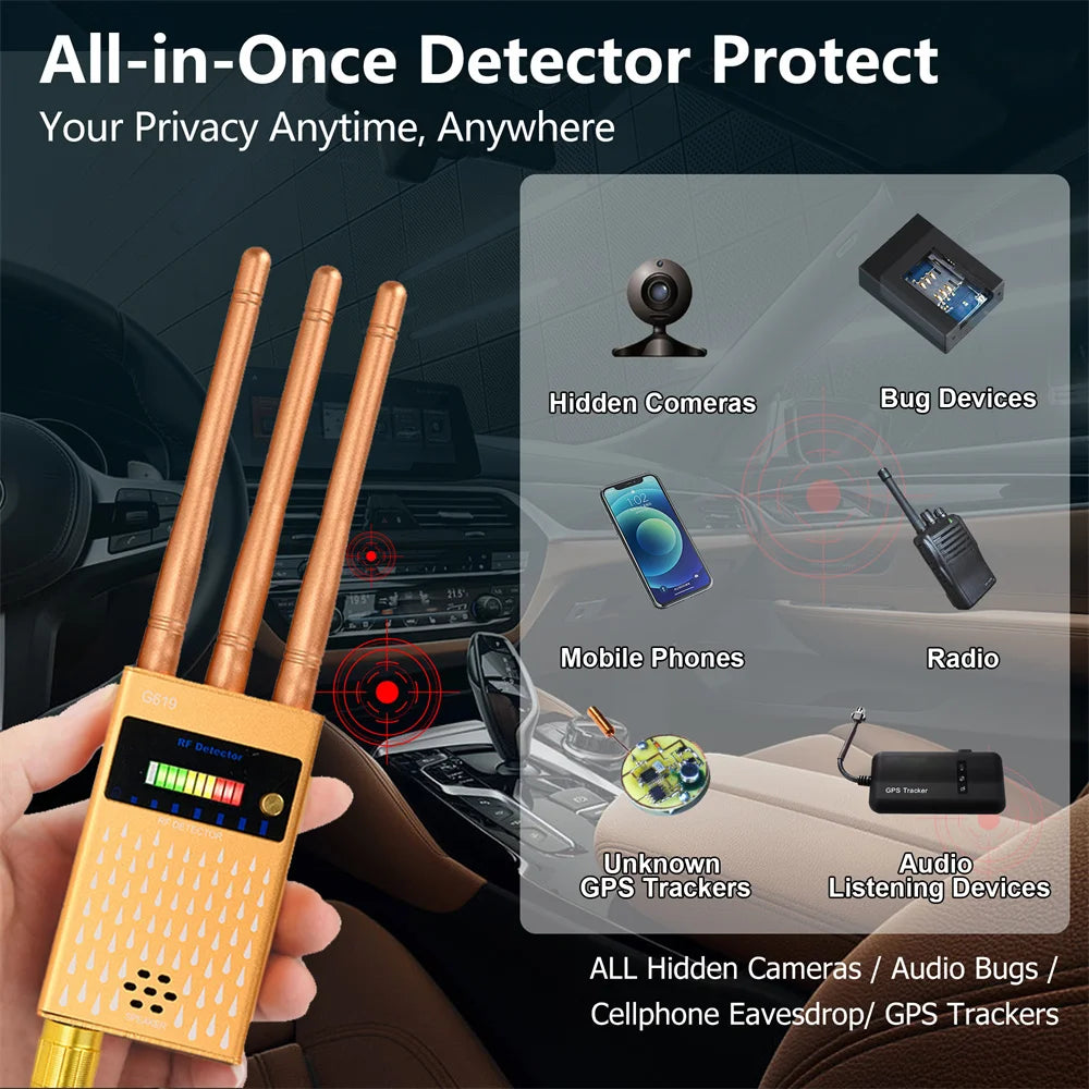 G618 GPS Tracker Anti Spy Detect Bug G618W Wireless Hidden Camera Signal Detector GSM Device Professional RF Signal...