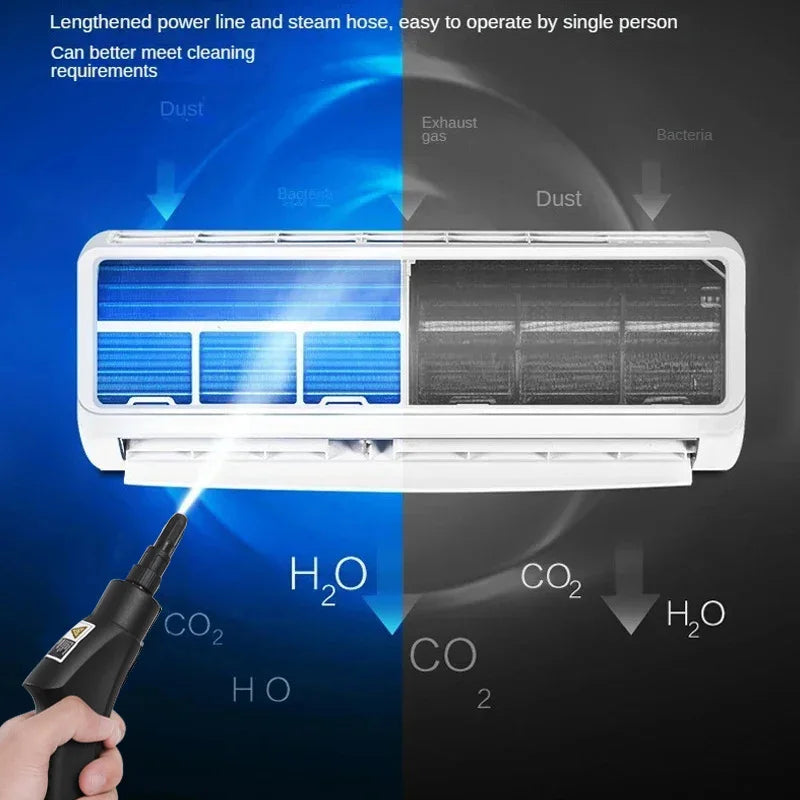 2500W High And Temperature Handheld Steam Cleaners Air Conditioner Kitchen Hood Car Steam Clean Machine Floor and More Cleaning - Kimlud