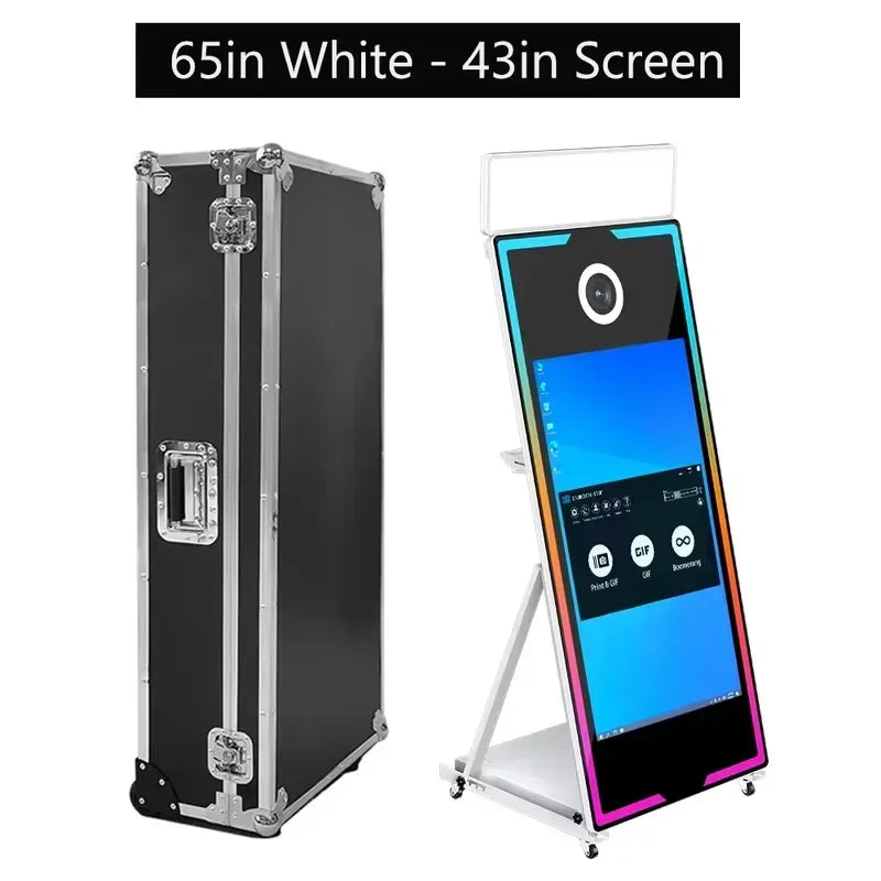 High Quality Selfie Portable Photo Booth Wedding Event 65 inch and 40 inch Magic Mirror DSLR Camera Photo Booths - Kimlud