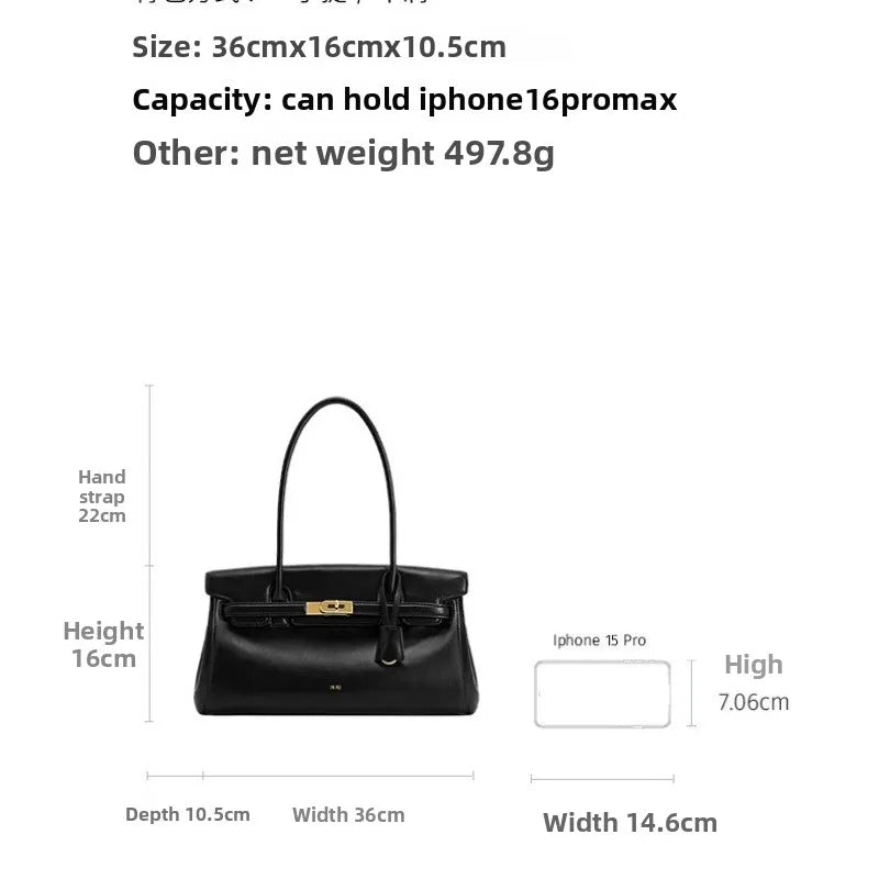 JW PEI Women's Briefcase, New Style, Handbag, Shoulder Bag, Underarm Bag, Niche Design, Baguette Bag - Kimlud