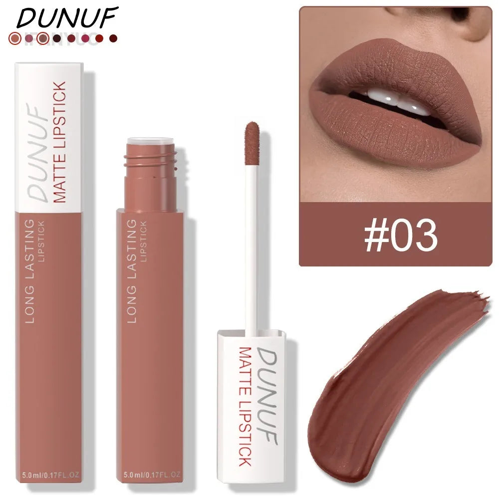 Non Stick Cup Liquid Lipstick Dark Purple Long Lasting Lip Gloss Matte Velvet Finish Resistant To Fading Waterproof Lip...