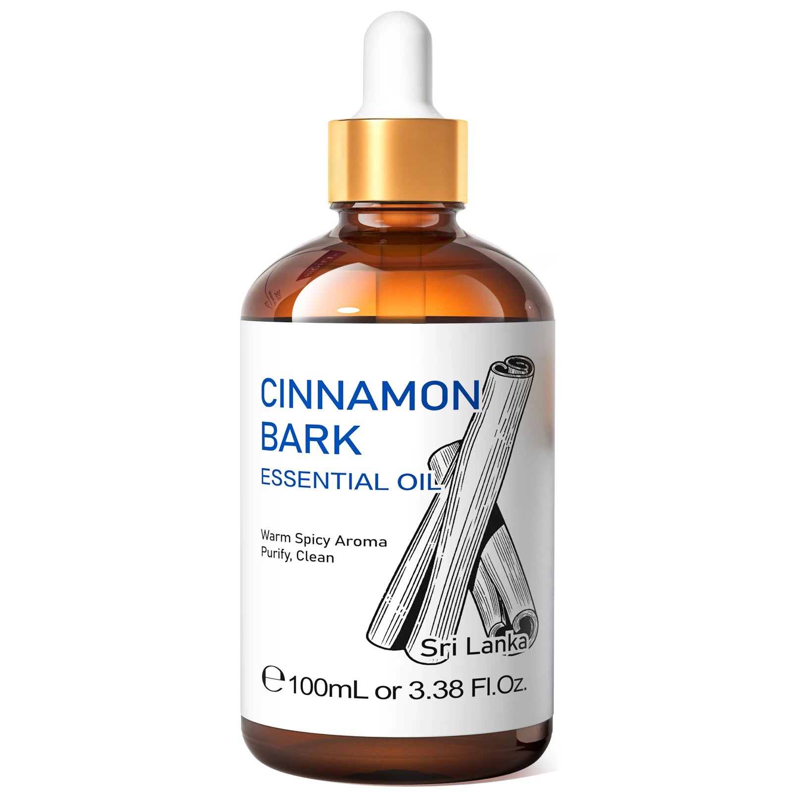 HIQILI 100ML Cinnamon Bark Essential Oils,100% Pure Nature for Aromatherapy, Diffuser, Humidifier, Massage, Relieving...