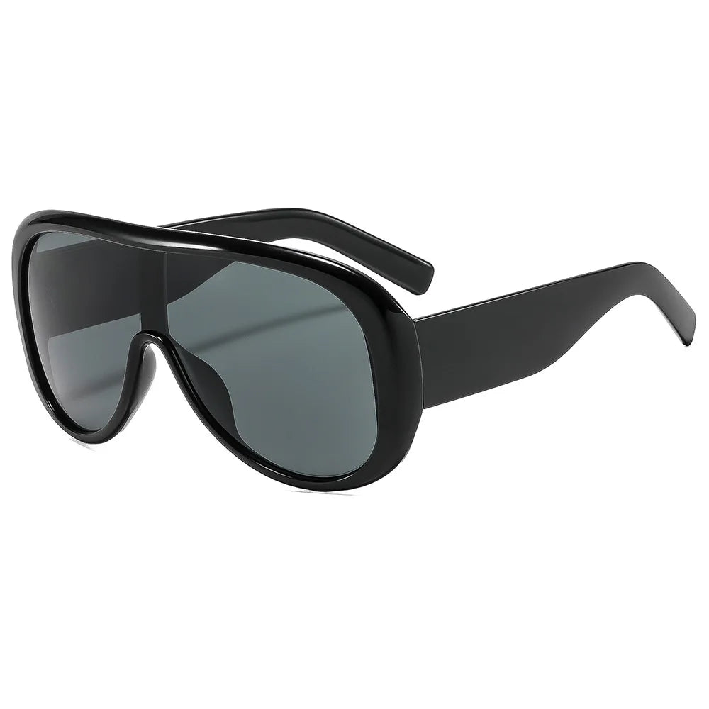 Oversized One Piece Large Frame Y2K Cat Eye Sunglasses for Women Men Retro Square Gradient Sun Glasses UV400 Decoration Shades