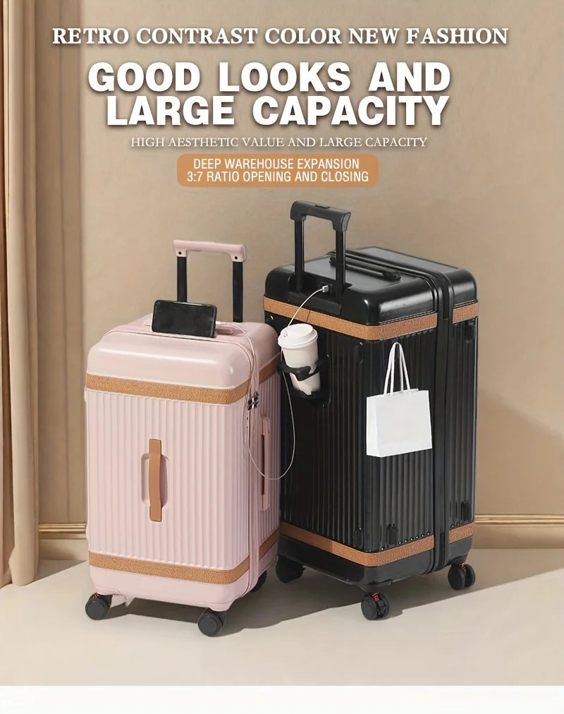 Heavy-Duty Large Capacity Suitcase with TSA Lock PC+ABS Hardshell Luggage,360° Silent Wheels Adjustable Handle,USB...