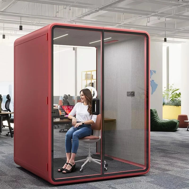 Business Negotiation Soundproof Booth High Privacy Acoustic Meeting Pod Customized Luxury Finish For High-End Hotel Business