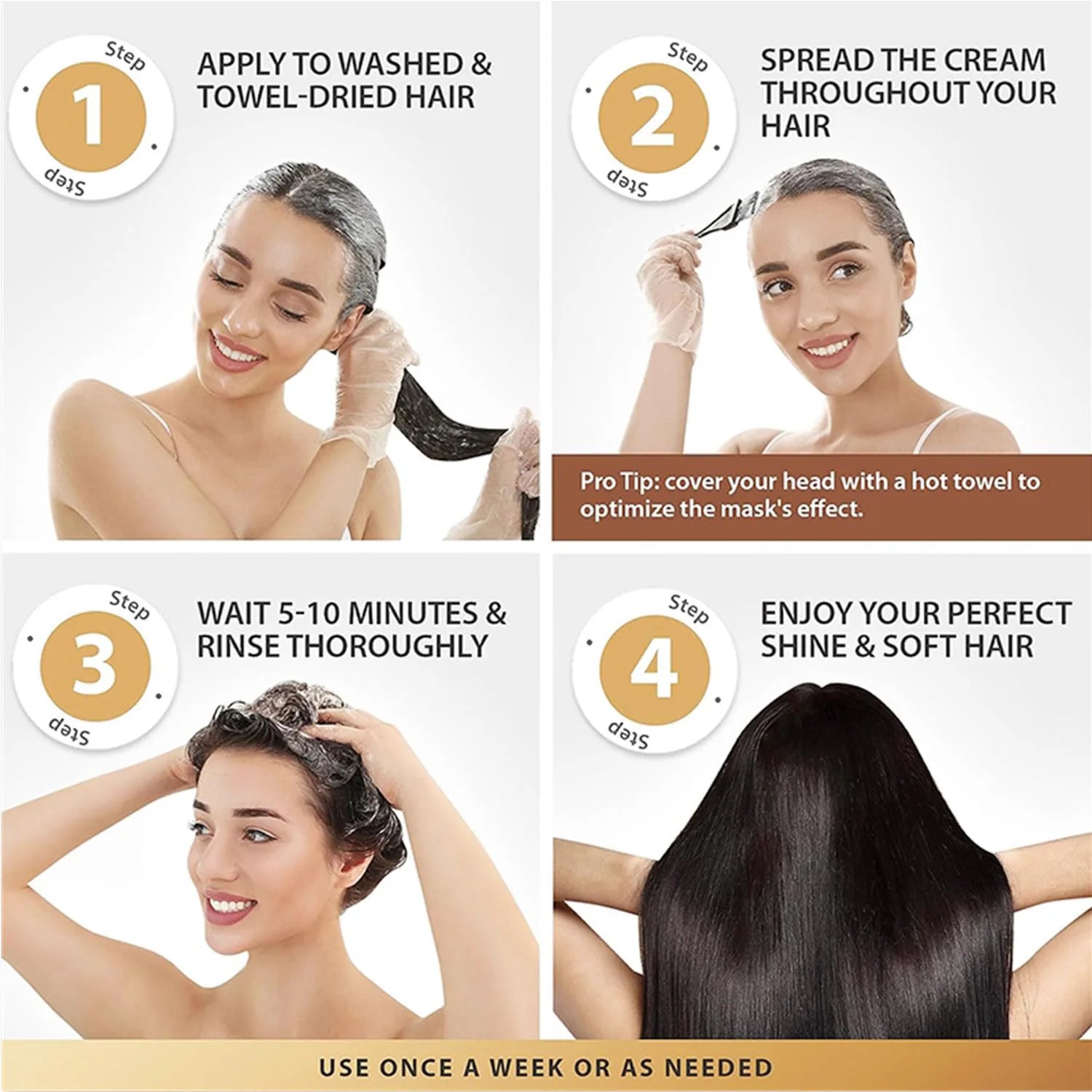 Collagen Keratin Hair Mask Dual Oil Control Moisturizer Conditioner Soft Smooth Frizz Damaged Repair Revitalize Hair Care - Kimlud