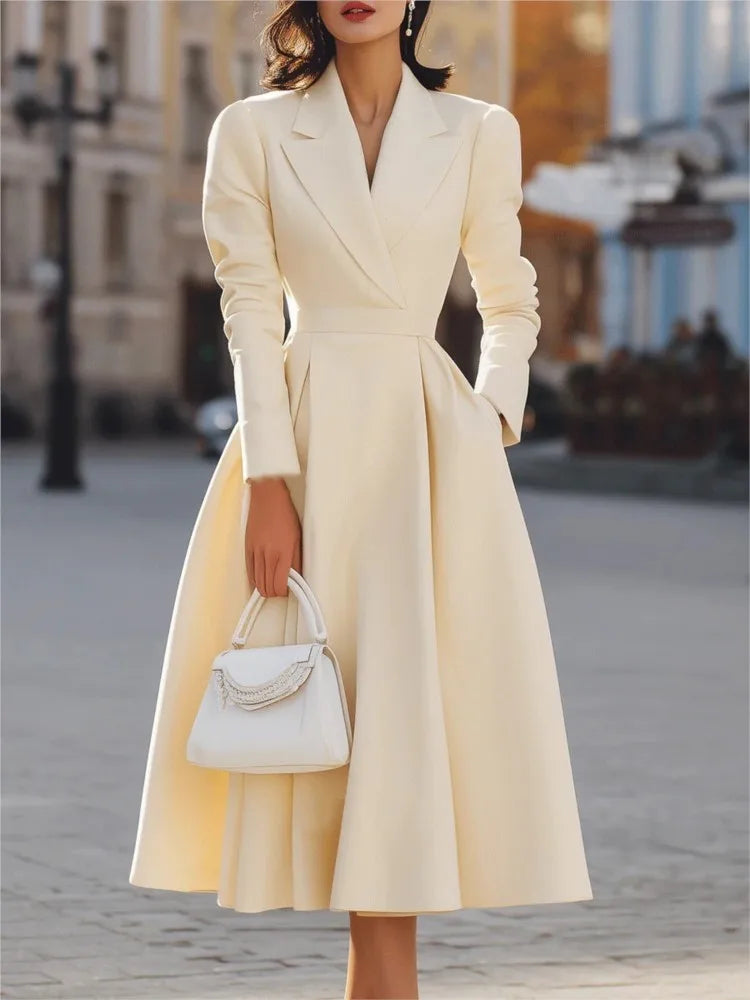 Casual Long Sleeve Maxi Dress Women 2025 Autumn Winter Party A-line Slim Dresses Elgant Vestidos