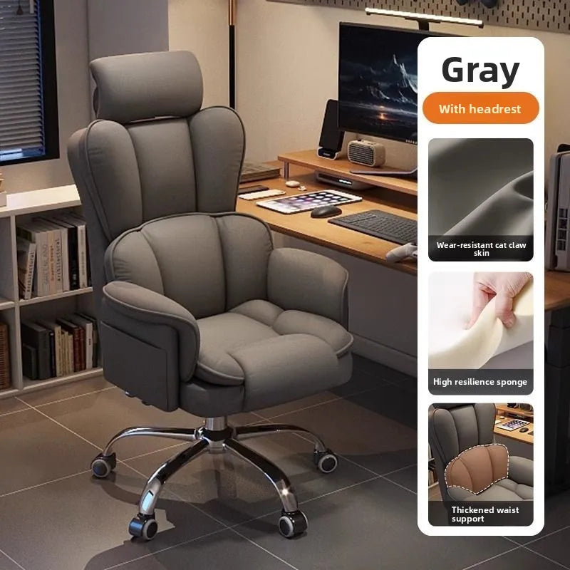 Computer Chair Home Bedroom, Office Chair Liftable, Desk, Chair, Comfortable Sedentary, E-sports, Leisure, Backrest...