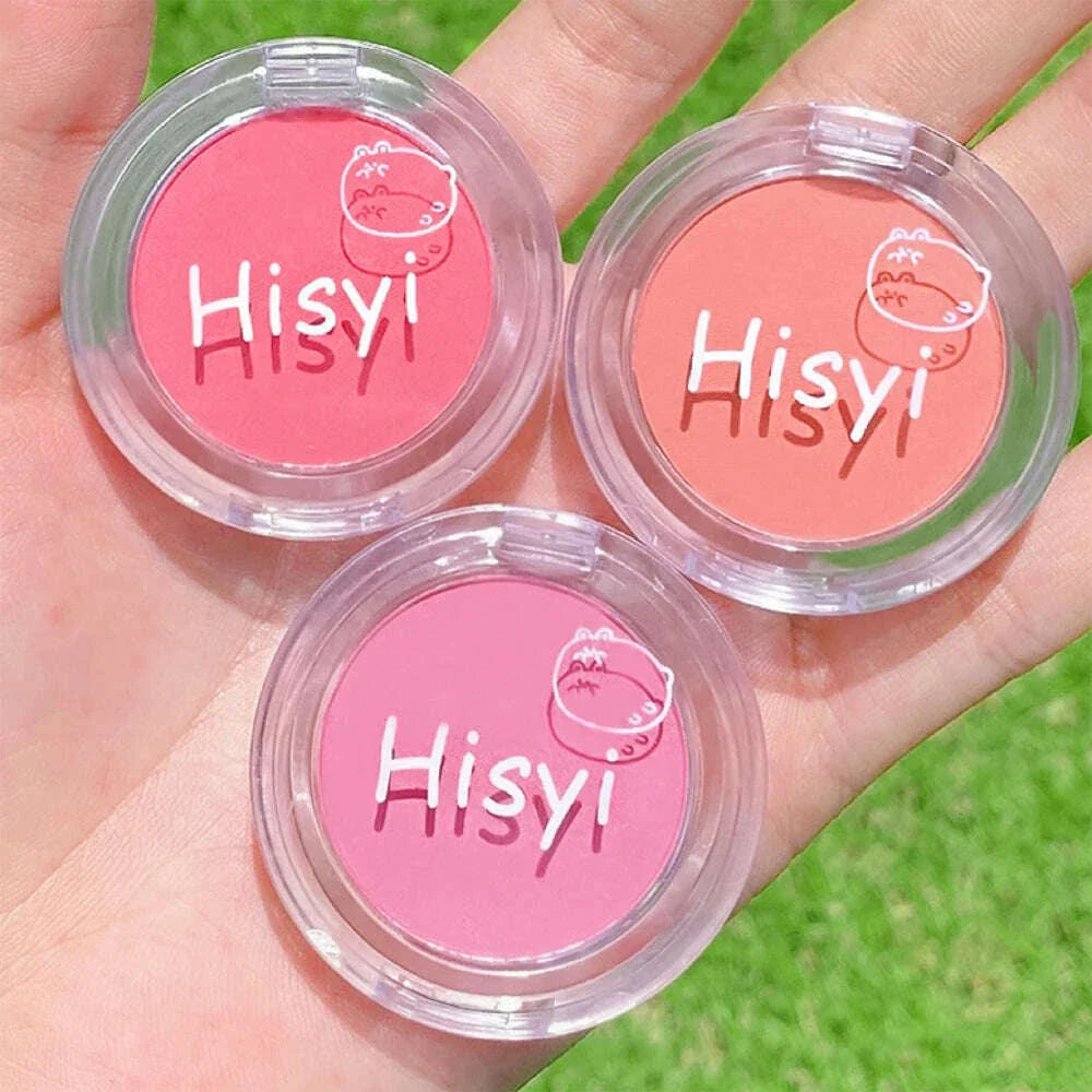 HISYI monochrome blush whitening matte cosmetics vitality girl nude makeup natural smudge monochrome blush plate