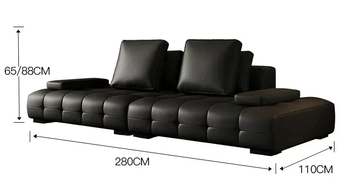 European Longer Sofa Luxury Leather Desig Lounge Living Room Sofa Modern Recliner Puffs Muebles Para El Hogar Couch Furniture