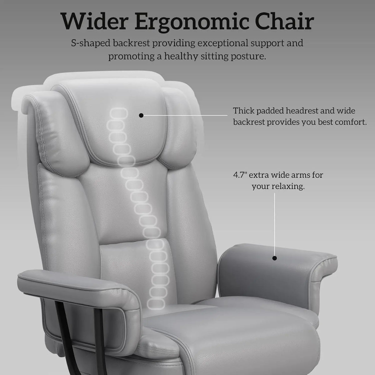 Criss Cross Chair with Wheels, 160°Big and Tall Reclining Office Desk Chair with High Back, Wide Seat, Arms, Footrest,...