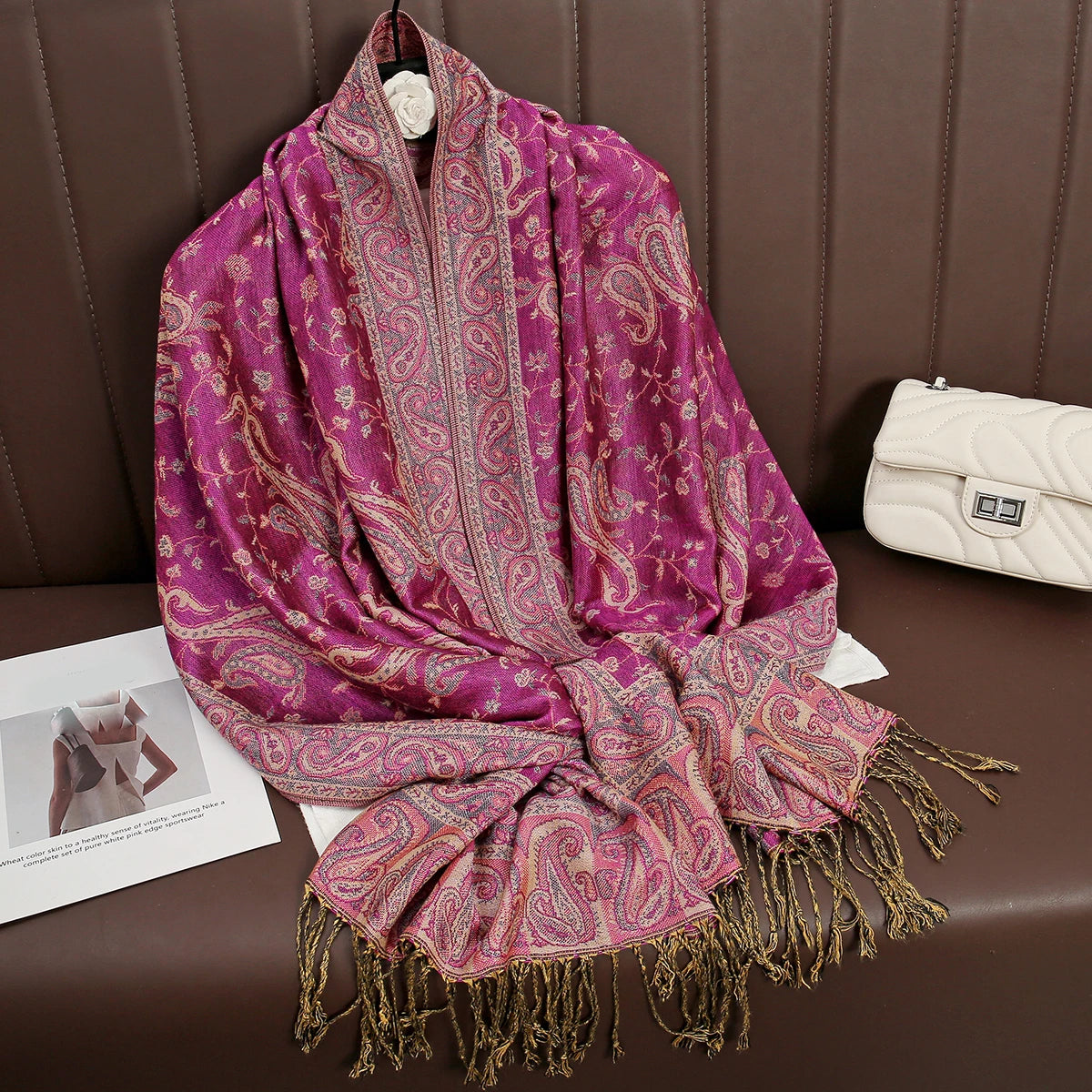 Luxury Brand Autumn Cashmere Pashmina Shawl Lady Wrap Warm Winter Scarves Design Print Female Foulard Cotton Stoles...