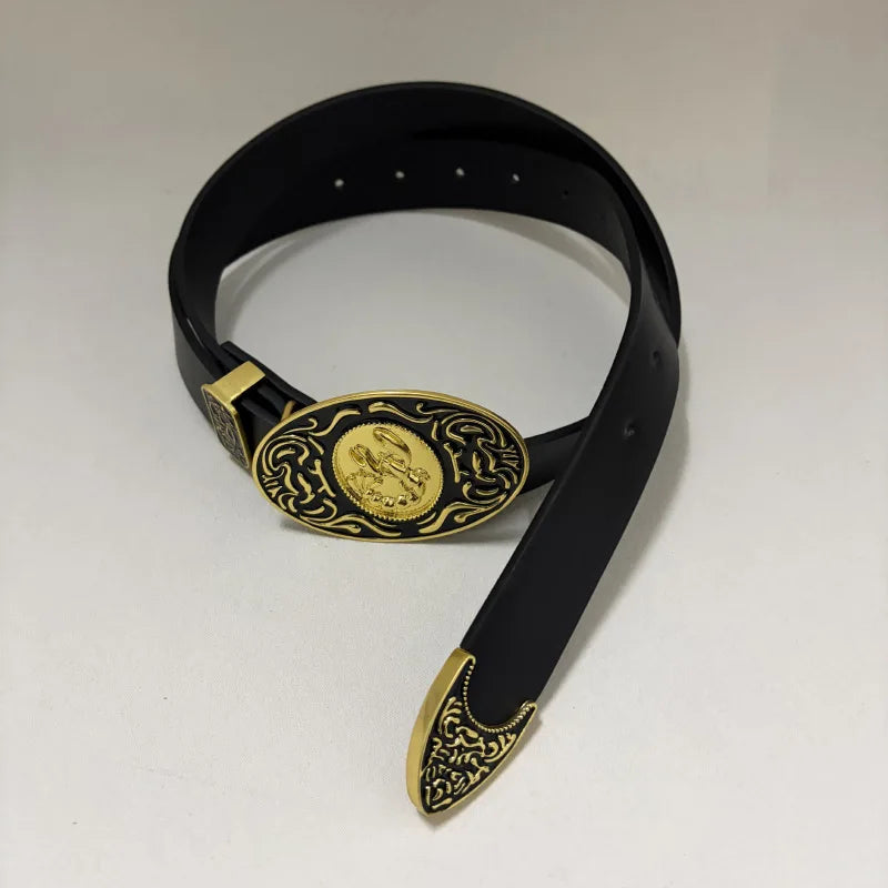 Women's Luxury Vintage Metal Buckle Belt Designer Celebrity Style Slim Trendy Multiple