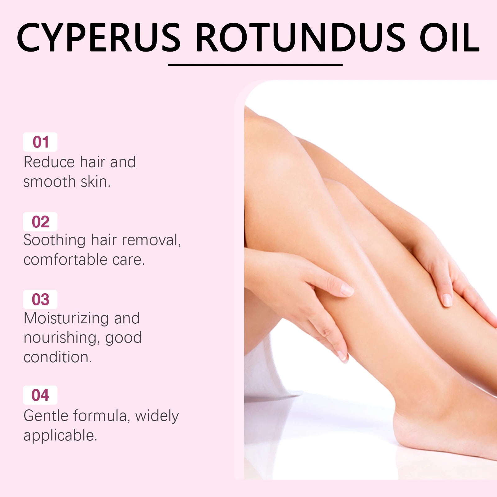 Cyperus Rotundus Oil Body Hair Remover Armpit Leg Arm Reduces Hair Growth Moisturizes Gentle Care Essential Oil for...