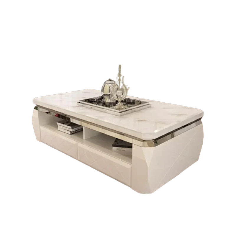 Luxury Nordic Coffee Table White Living Room Drawers Modern Coffee Table Decorative Industrial Kaffee Tische Room Furniture