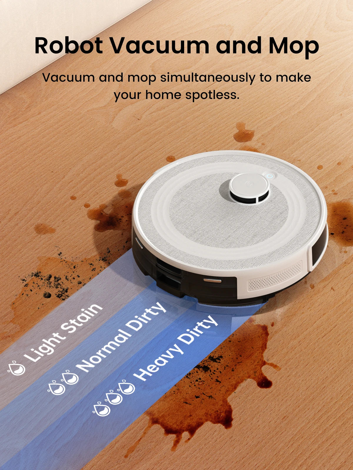 Lefant M2 Pro LDS Robot Vacuum and Mop Combo,  6000Pa Suction, Smart Mapping,60 Days Hands off Cleaning Vacuum