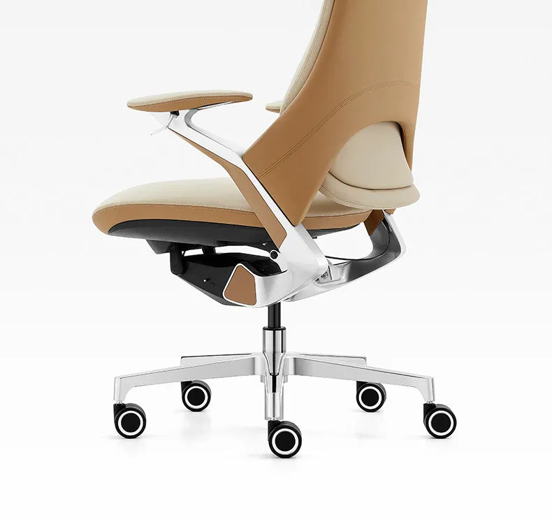 Computer Relaxing Office Chair Ergonomic Mobile Wheels Leather Office Chair Backrest Modern Sillas De Oficina Library...
