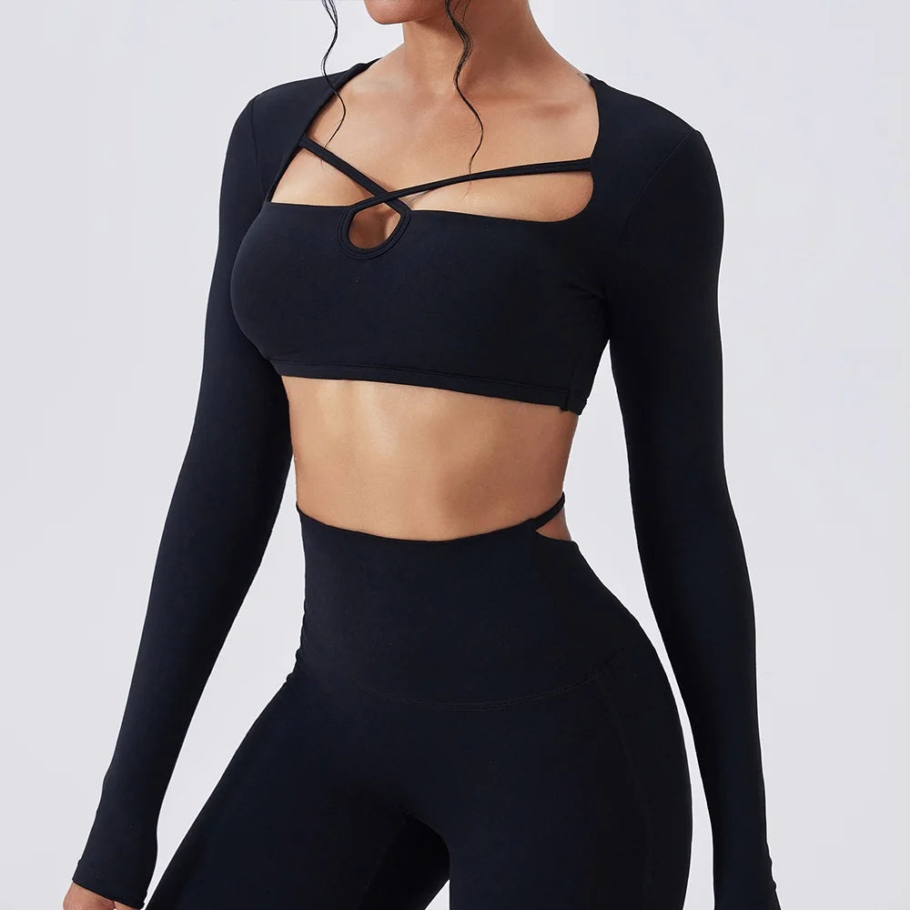 Cloud Hide HOT Girls Yoga Shirts Long Sleeve Blouses for Woman Sports Gym Fitness Running Top Pilates T-Shirt Workout Clothing - Kimlud