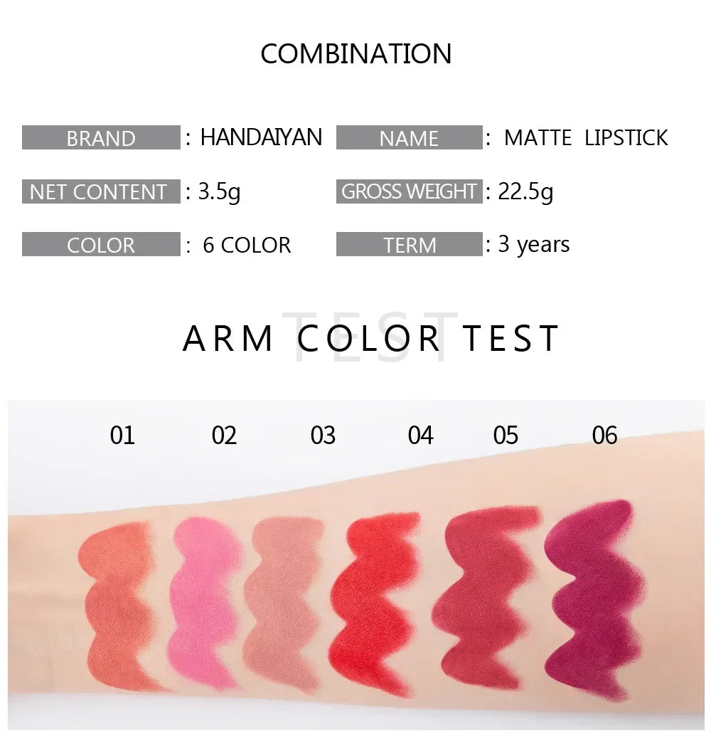 Nude Matte Lipstick Waterproof Long Lasting Non-stick Cup Lip Stick Not Fading Sexy Red Pink Velvet Lipsticks Makeup...