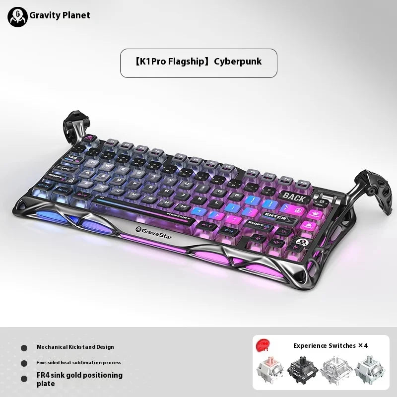 Gravastar 75k1pro Mechanical Keyboard Wireless Gaming Esports Professionali Keyboard Aluminum Customization Computer...