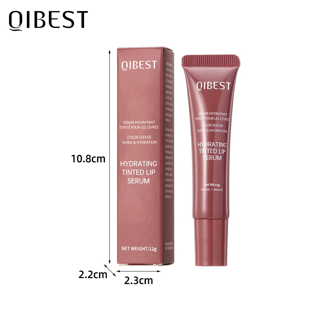 QIBEST Watery Crystal Clear Jelly Lip Oil Lip Balm Moisturizing Smoothing Lip Lines Jelly Pout Lip Gloss Glass Tinted Lip Glaze