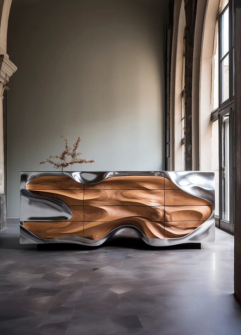 Modern minimalist design light luxury artist home dining room side cabinet living room furniture | Kimlud Luxury Cabinet