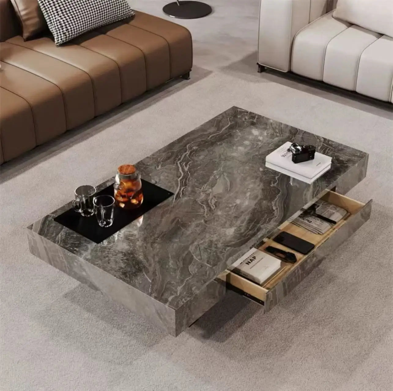 Decoration Living Room Minimalist Side Table Clear Cheap Unique Space Saving Coffee Table Nordic Mesas Bajas Home...