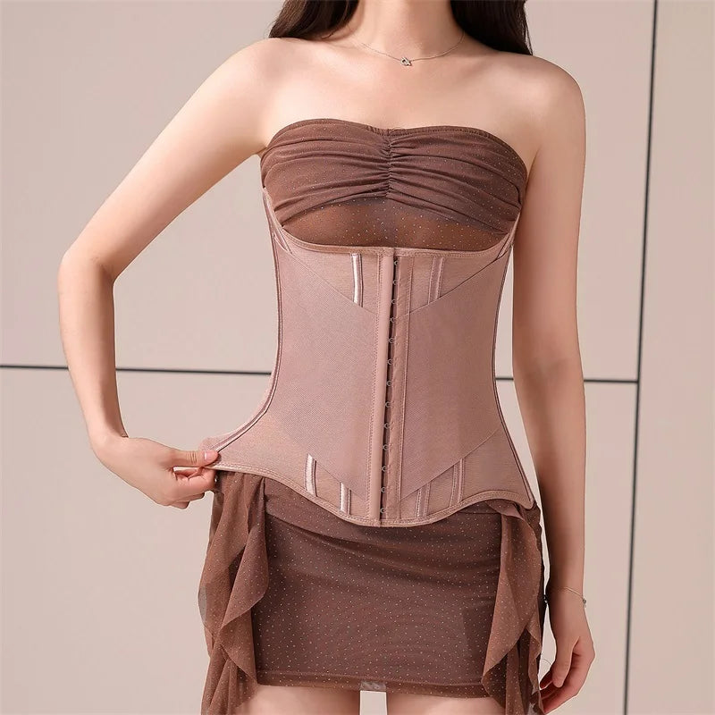 MiiOW U-shaped Waist Trainer Corset Women Buttoned Shapers Breast Lifted Waist Trainer Steel Bone Slimming Woman Body...