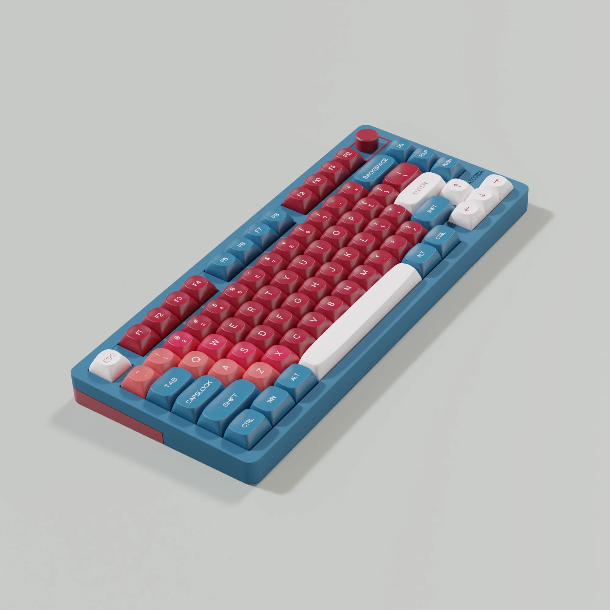Red Bean Keycaps MOA Profile Dye-Sub KR RU Spanish German French Arabic ABNT2 ISO ANSI Layout For mechanical keyboards 7u Space
