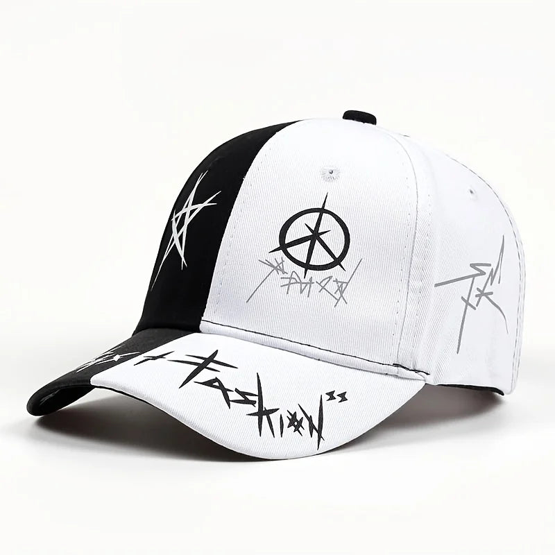 Unisex Letter Pattern Printing Snapback Baseball Caps Spring and Autumn Outdoor Adjustable Casual Hats Sunscreen Hat - Kimlud