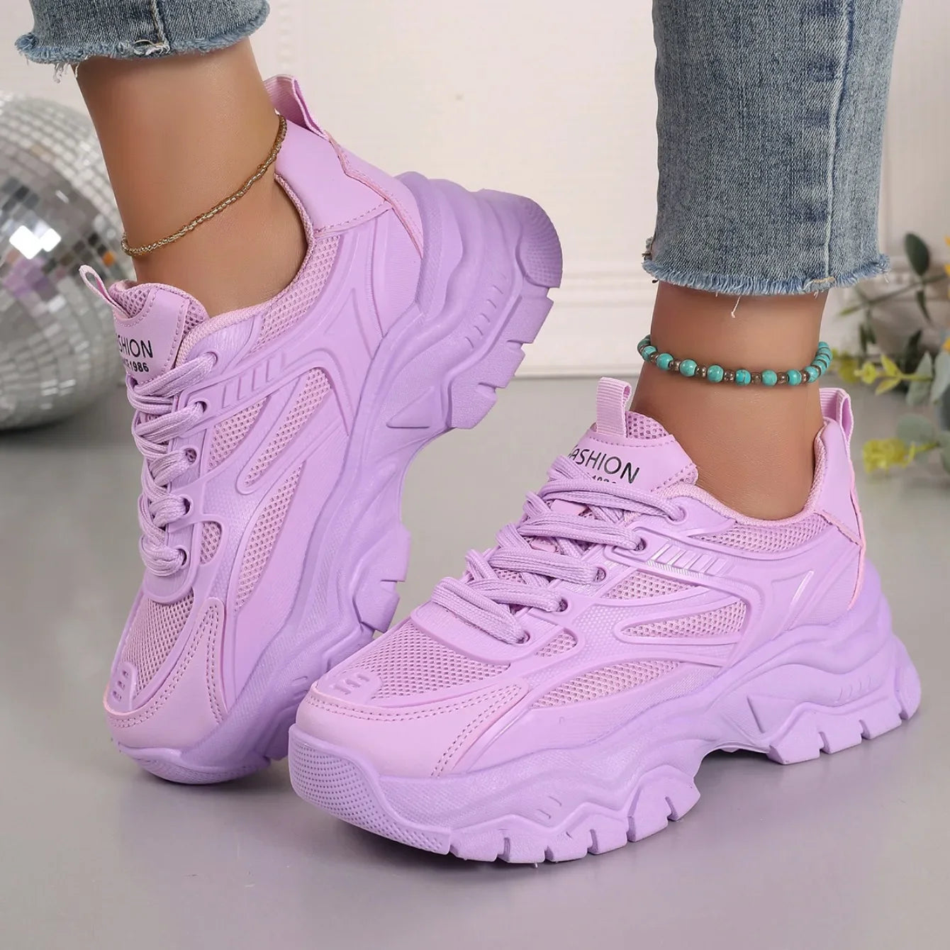 Women Sneakers 2024 New Fashion Chunky Sneakers Women Outdoor Tennis Platform Sports Shoes for Women Lightweight Designer Shoes - Kimlud