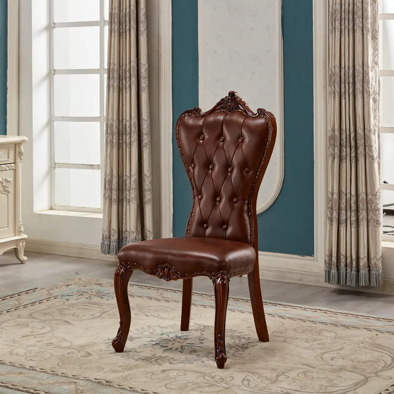 European Light Luxury Chairs Simple Solid Wood Party Unusual Adult Restaurant Chairs Design Comfy Lounge Stoel Home Furniture - Kimlud