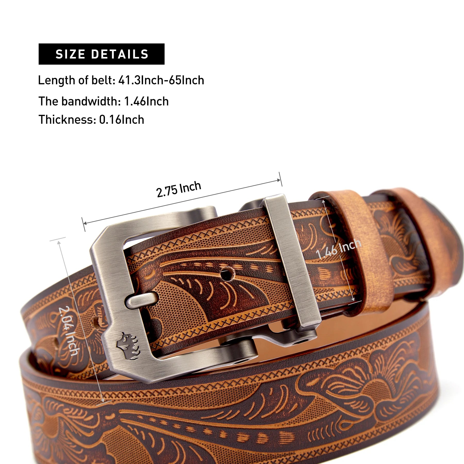 BISON DENIM Genuine Leather Men Belt Vintage High Quality Waist Strap Luxury Pin Buckle Male Best Gift Casual Belts for...