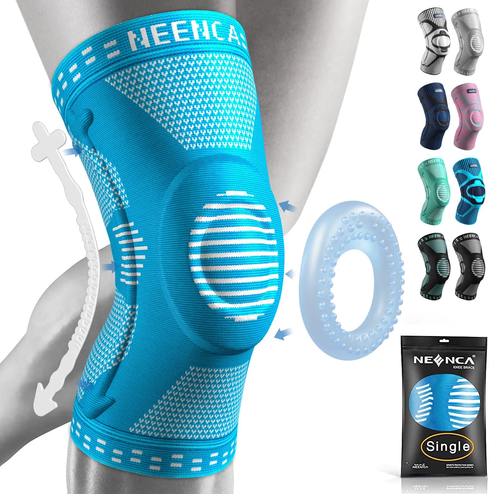 NEENCA Knee BracesCompression Knee Support for Knee Pain Relief Sleeve Meniscus Tear ACL Arthritis Joint Pain Injury Recovery
