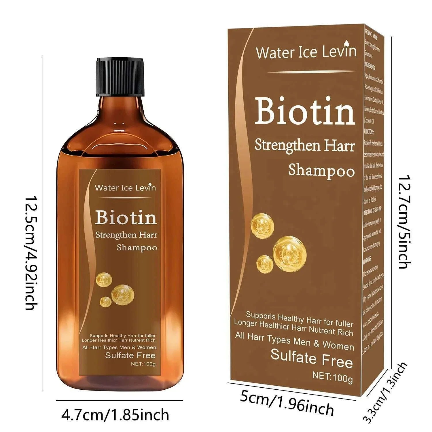 Biotin hair Growth shampoo anti-hair loss treatment for men and women rapid thickening and re-oil beauty health