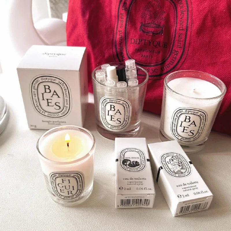 70g Classic Aromatherapy Candle Fig Natural Plant Essential Oil Amber Scented Candle Home Tuberose Fragrance Decoration Gift