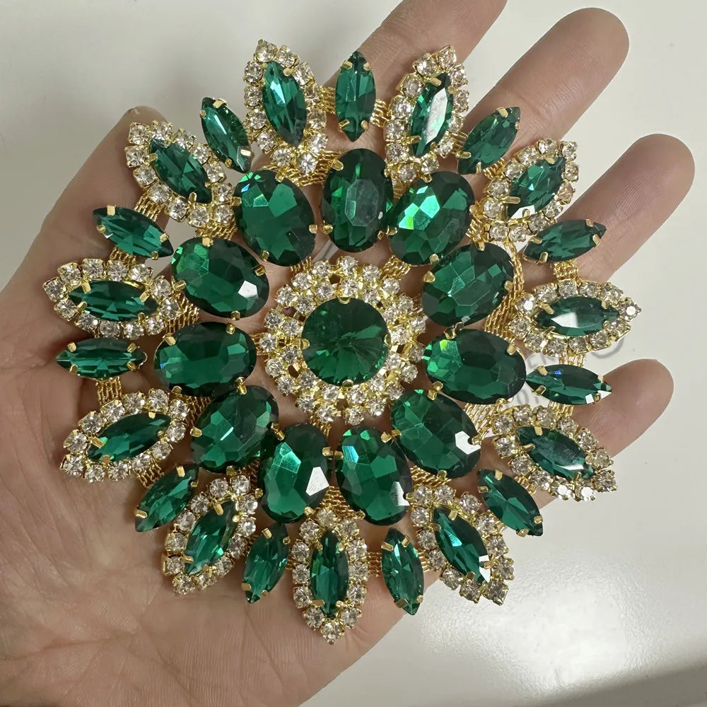 1PCS rhinestone round crystal jewelry wedding appliques for dresses | Kimlud Budget Friendly Dress