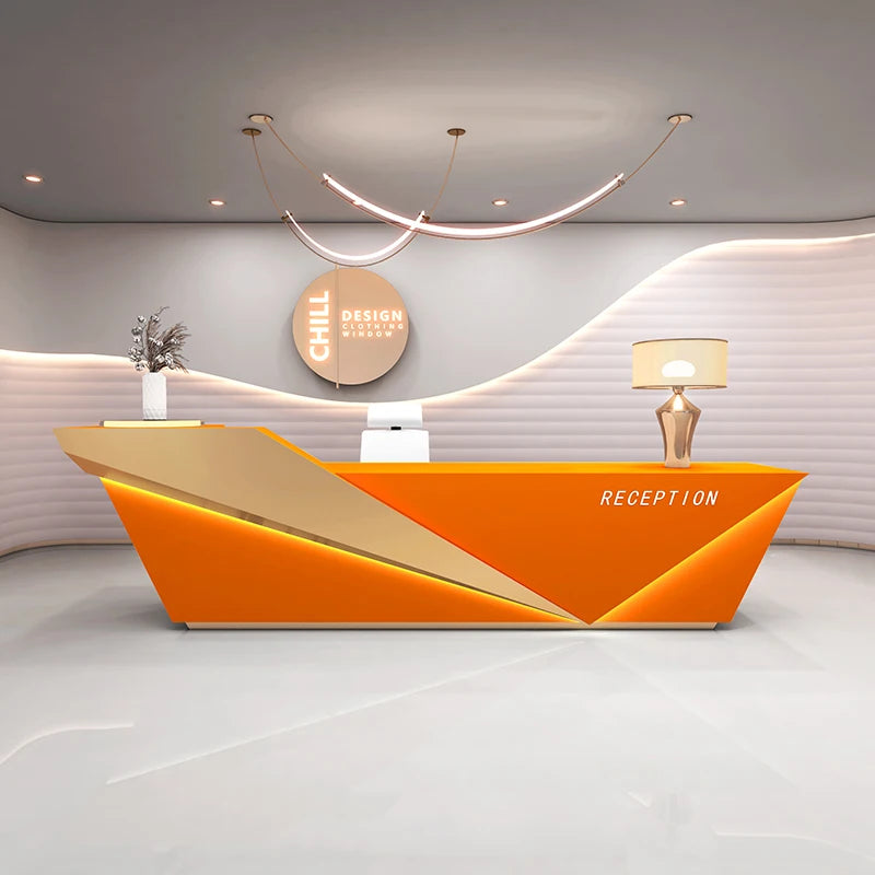 Unique Beauty Reception Desks Company Organizers Best Welcome Reception Desks Design Led Lights Mostrador Commercial Furniture